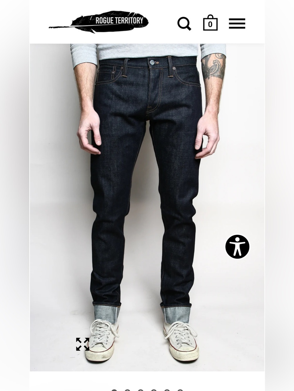 🔥RogueTerritory Japanese Denim🔥
RGT Made in LA🇺🇸
Selvedged 
SK // 15oz Indigo
28